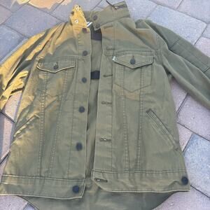Levi's Commuter Jacket Adult M Olive Green Trucker Cycling Hooded